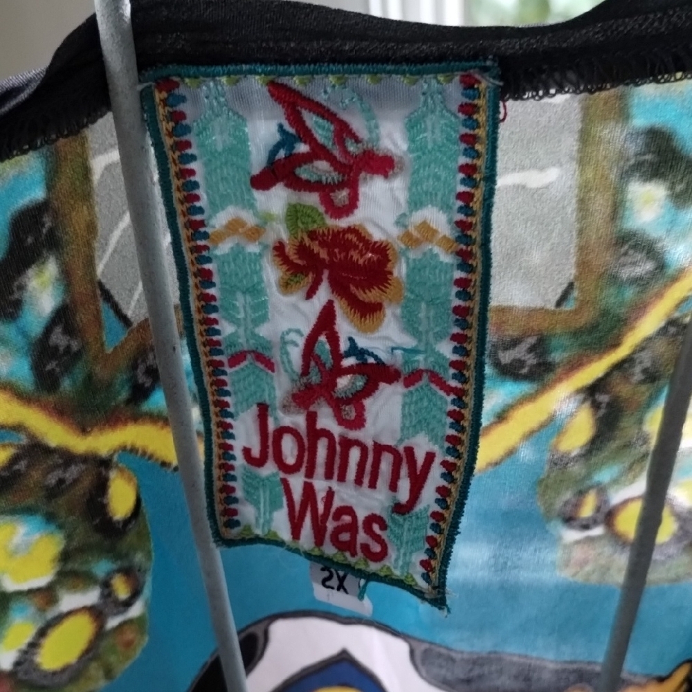 Johnny Was Blue and Yellow Patterned Tunic - Picture 2 of 14